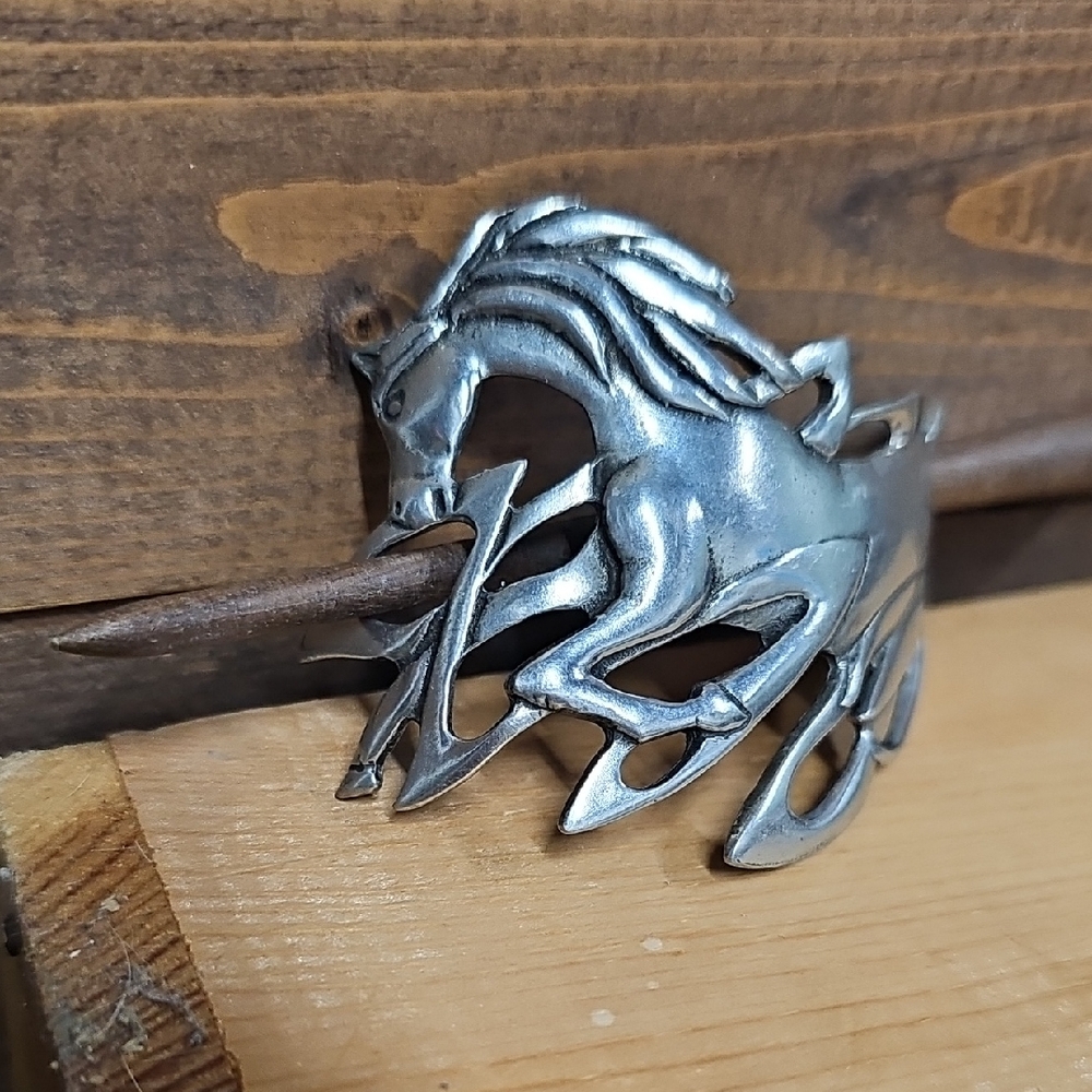 Silver Horse Brooch